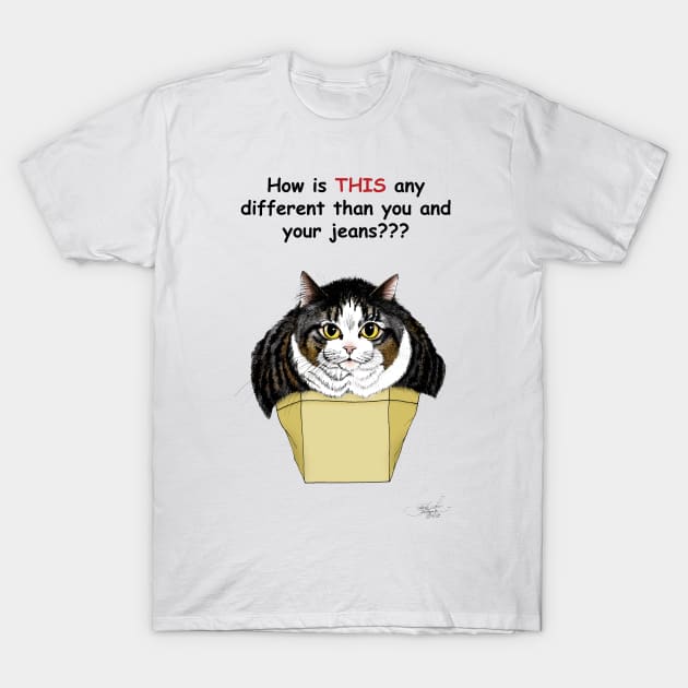 Muffin Top Cat T-Shirt by tigressdragon